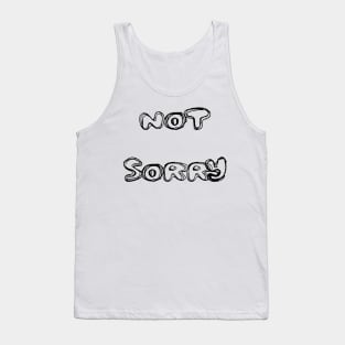 not sorry outline Tank Top